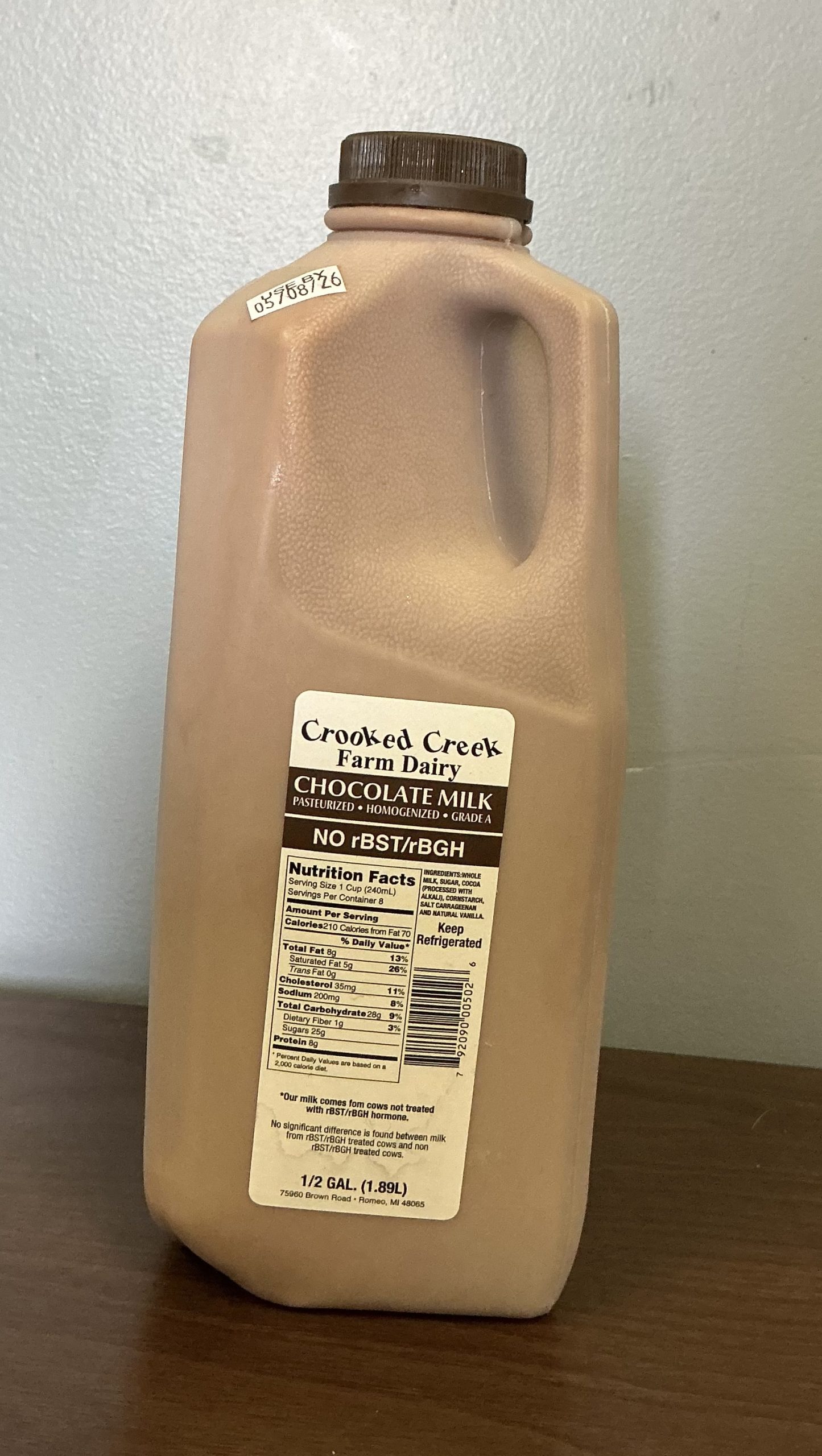 Crooked Creek Dairy Chocolate Milk half gallon scaled