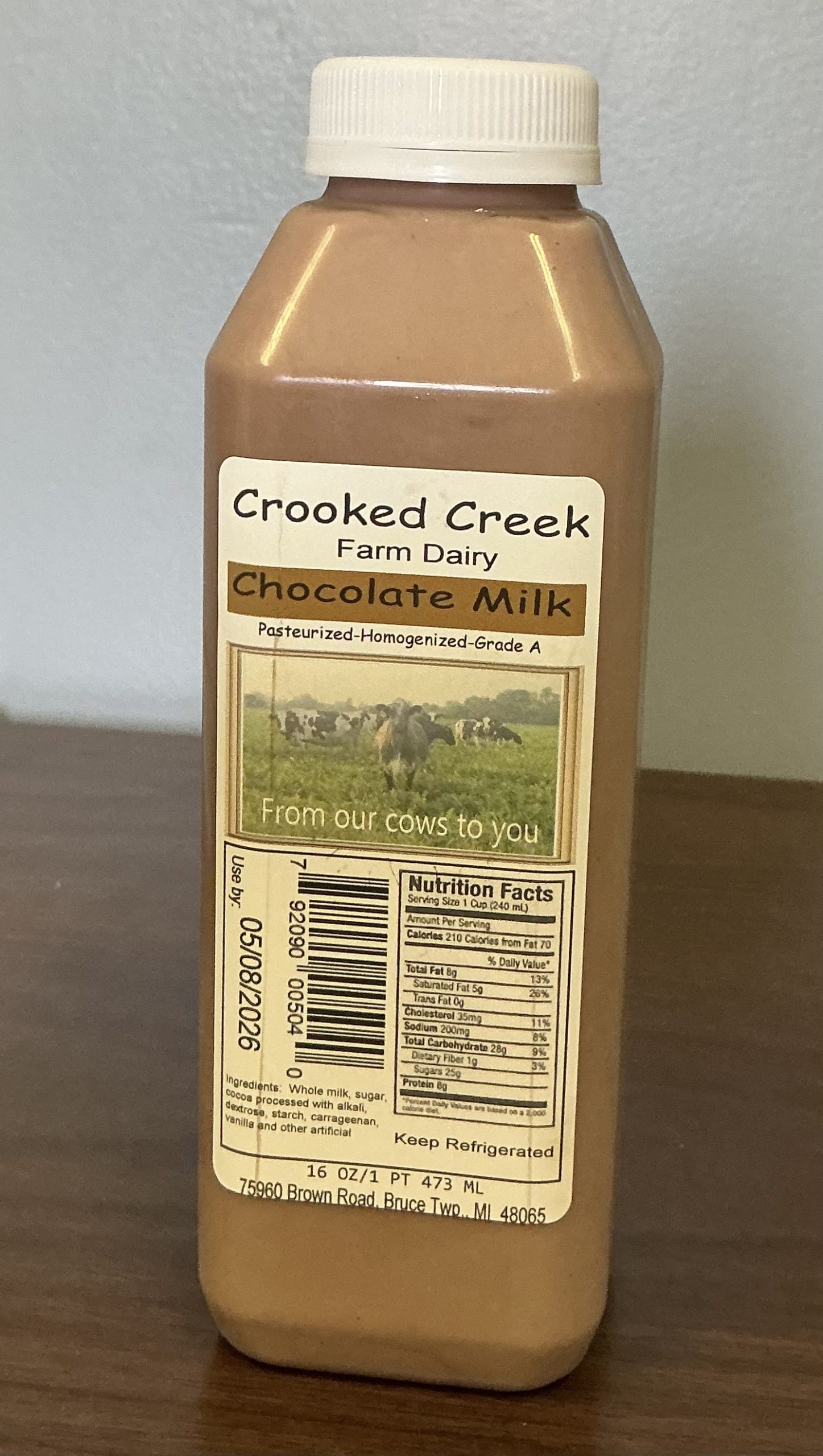 Crooked Creek Dairy Chocolate Milk pint scaled